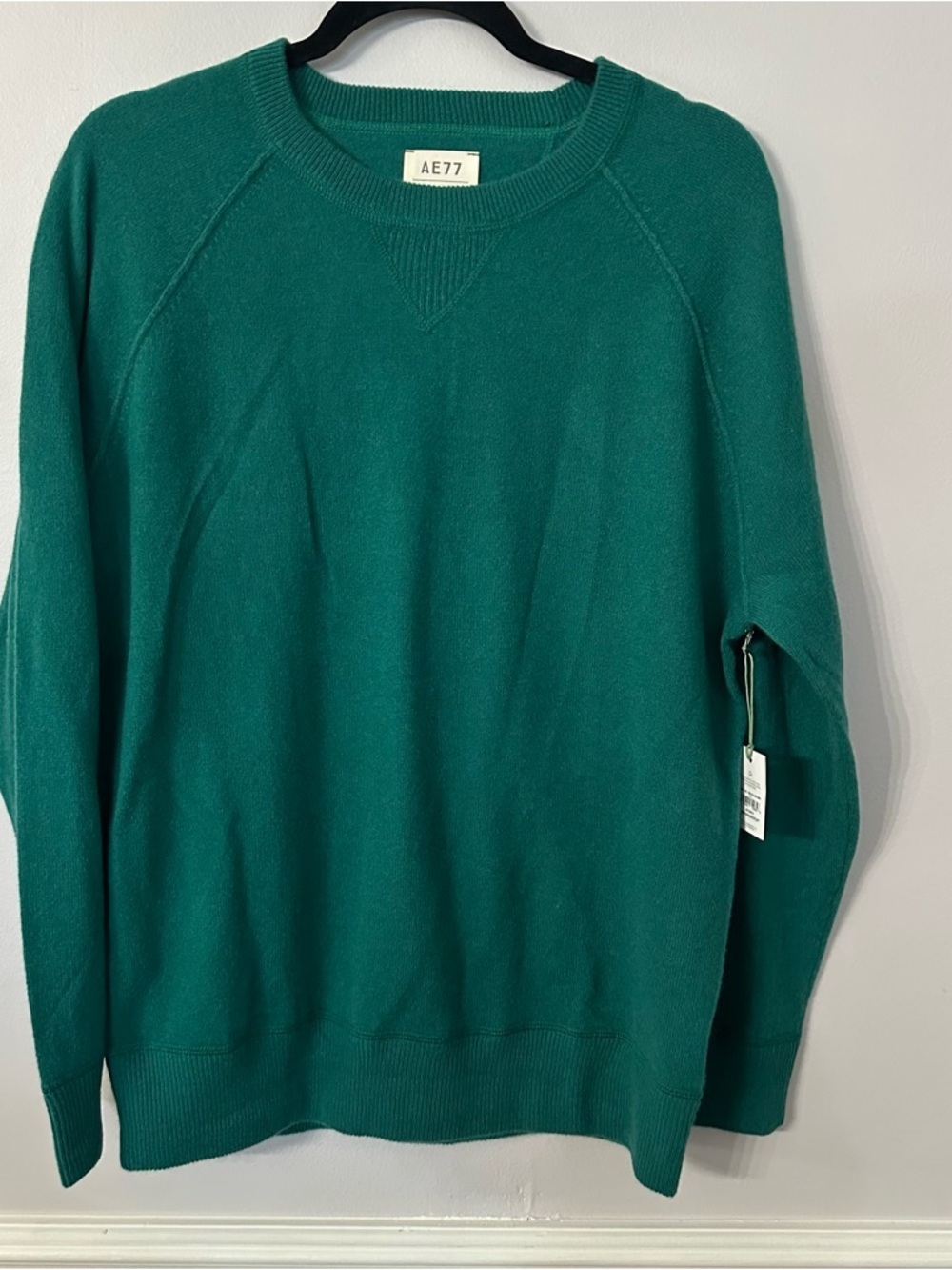 Ae77 American Eagle Women's Long Sleeve Cashmere Crewneck Sweater Sz L NWT - Picture 2 of 6